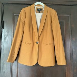 J. Crew Parke Wool Flannel Heather Caramel Blazer, Size 6